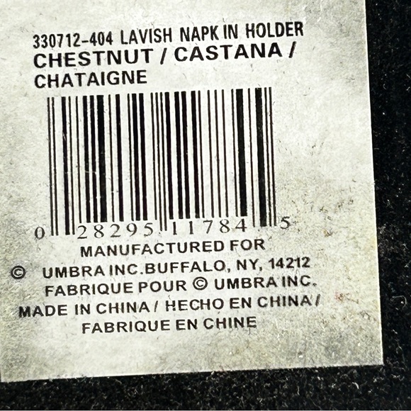 UMBRA Lavish Napkin Holder Chestnut - Picture 10 of 12